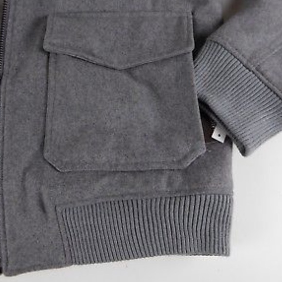 Michael Kors Wool Blend Bomber Jacket Fur Collar - Picture 7 of 8